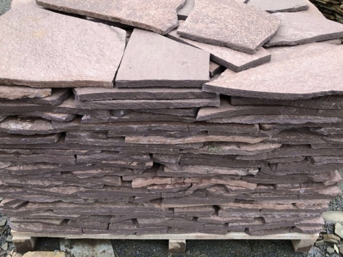 Плитняк лемезит бордовый для облицовки цоколя 20-25 мм  купить в Михайловске