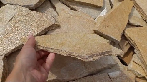 Плитняк златолит жёлтый для фасада 1,5-3 см купить в Михайловске